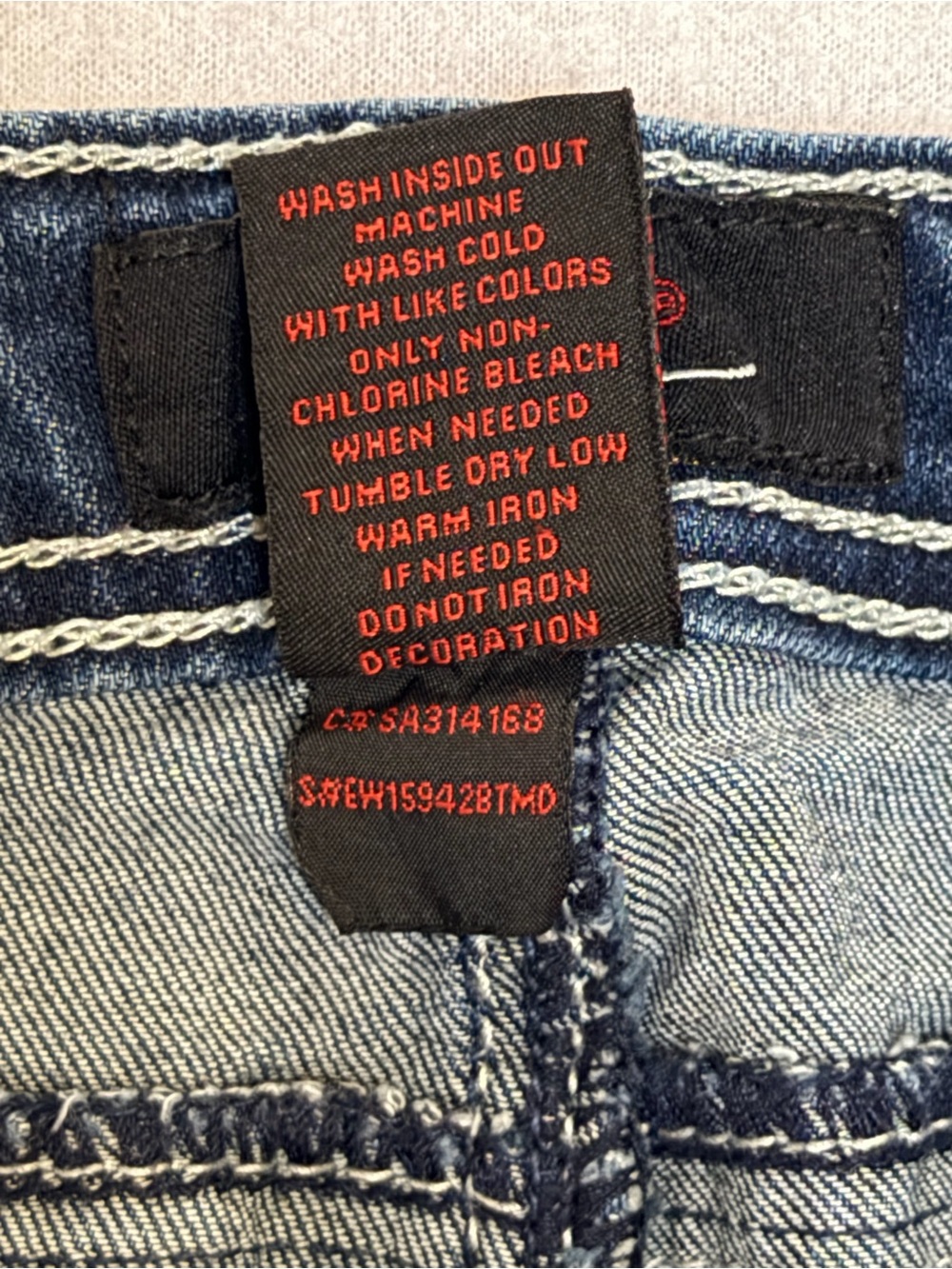 Earl Jeans Womens Size 8 Bootcut Jeans Embellished Cross Flap Pocket Denim Y2K - Picture 11 of 15